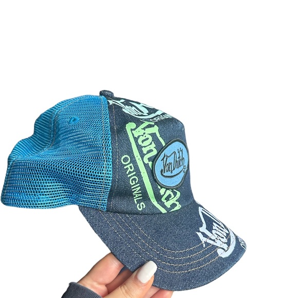 Von Dutch Graphic Denim Trucker Hat - Picture 2 of 5